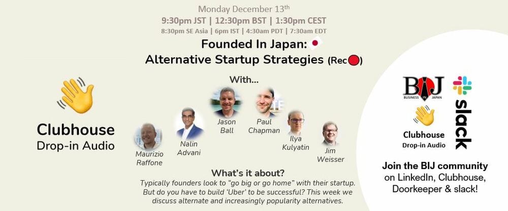 Founded In Japan: Alternative Startup Strategies (Rec🔴)
